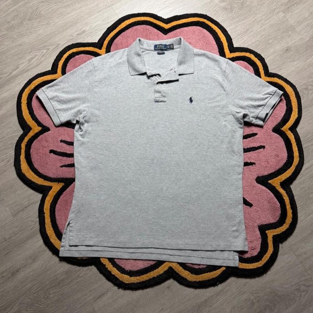 Polo Ralph Lauren Embroidered Logo Classic Fit Polo Shirt Size XL Grey